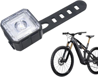 Fietsverlichting – USB-C Oplaadbaar Voor- of Achterlicht – Waterdicht – Hoge Lichtsterkte – 3 Modi – 3,5 x 3,5 cm – Veiligheidsaccessoire voor Nachtritten – Draagbaar Fietslampje met Bevestigingsband – Zwart