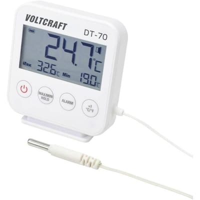 VOLTCRAFT DT-70 Kabelgebonden temperatuursensor Meetbereik temperatuur -40 tot +70 °C Sensortype NTC Conform HACCP