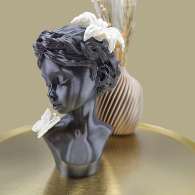 Layerzz - kunstbeeld - Midnight Bloom - 3D geprint - modern - huisdecoratie - 18 cm