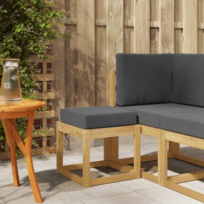 vidaXL - Buitenstoel - Bank - Massief - Acacia - Hout - Wit