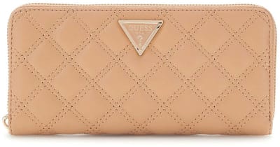 GUESS portemonnee Giully II SLG Zip Around Wallet Beige Lichtbruin
