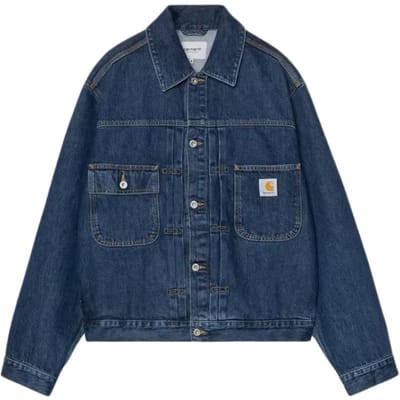 Carhartt WIP SS26 Belmar Jas Dik Comfortabel Casual Trendy Lange Mouwen Jeansjas Uniseks jassen I036586-01-06 M blue