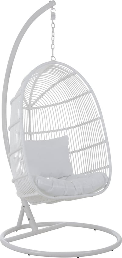 J-Line hangstoel Ovaal - staal - wit