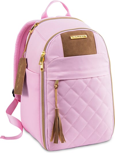 CabinMax Travel Hack Rugzak - Handbagage 20L – Reistas - 40x20x25 cm - Roze/Bruin