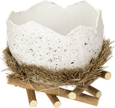 Paasnestkommetje in eivorm voor lentedecoratie, 11 cm, 4 stuks, 4 Stüc