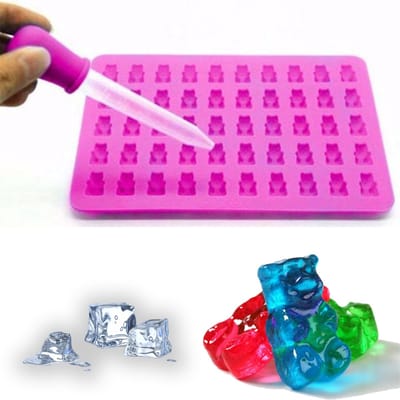 Siliconen Gummy Bear Mal – Chocoladevorm – Gelatine vorm – Snoep Maker – Ijsvormpjes – Gelei mal - Roze