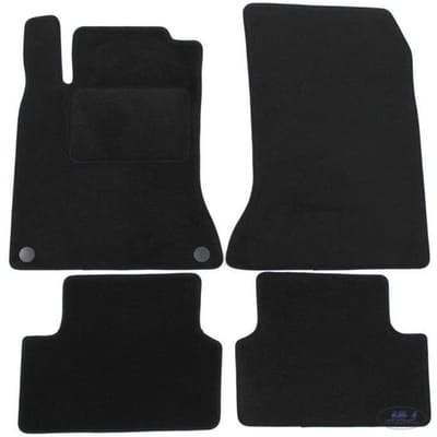 Zwarte Velours Vloermat - J&J AUTOMOTIVE - Mercedes A Klasse W176 - Op Maat Gemaakt - Antislip - Waterdicht zwart