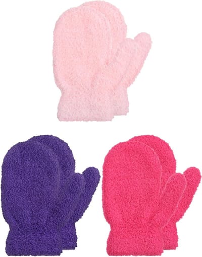 3 paar elastische winterhandschoenen voor kinderen - Warm, comfortabel en ademend