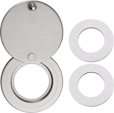 Kijkgaatje Cover - Deurspion Afdekking - Privacy Bescherming - Massief Koper Materiaal - Universele Pasvorm - Zilver