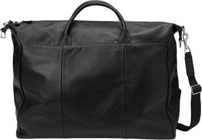 Marc O'Polo Leren Reistas Weekender Davis Black Zwart