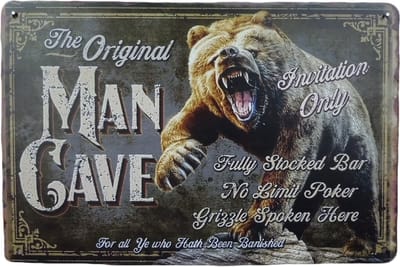 Muurdecoratie - The Original - Metalen wandbord - Mancave - Mancave decoratie - Wandborden - Retro - Metalen borden - Metal sign - Bar decoratie - Tekstbord - Wand Decoratie - Cave & Garden