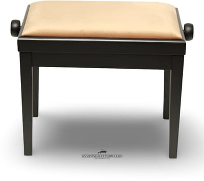 Pianobank GPPD Model 3 Zwart Mat, crème stofzitting