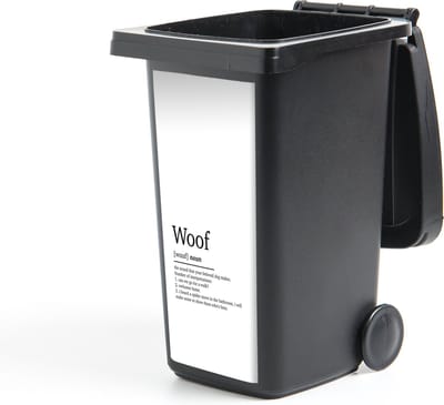 Container sticker Spreuken - Quotes - Woordenboek - Woof - Woef definitie - 44x98 cm - Kliko sticker