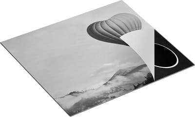 Chefcare Inductie Beschermer Luchtballon in de Vorm van een Hart - Zwart Wit - 60x50 cm - Afdekplaat Inductie - Kookplaat Beschermer - Inductie Mat