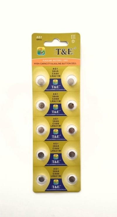 LR621, 364, SR621, SR621SW, AG1, LR621 Alkaline Horloge Knoopcel Batterij 1,55Volt