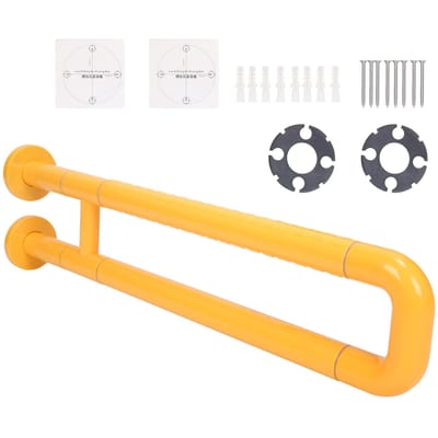 Barre d'appui de toilette en forme de U Antidérapante en Acier Inoxydable Support de Salle de Bain pour Seniors Personnes Âgées yellow