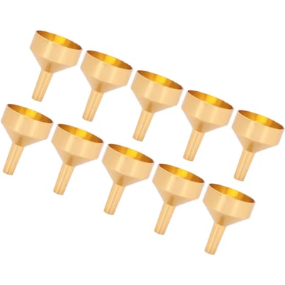 10 pcs Métal Petit Entonnoir Mini Entonnoir en Alliage d'Aluminium pour Remplir les Bouteilles et Transférer les Cosmétiques