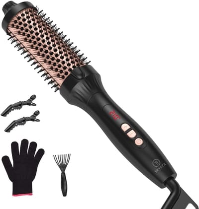 Verwarmde Rondborstel - Haar Styling Borstel - Professionele Föhnlook - 5-in-1 Set - 38mm - Zwart