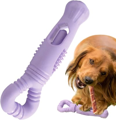Honden Kauw Speelgoed - Voer Dispenser - Training en Bezigheid - Kalmerend Ontwerp - 19.5 cm - Enkele Attribuut