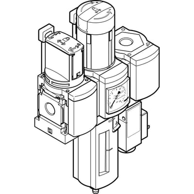 Festo Luchtverzorgingsunit G1/2'' 0.5-12bar 4500l/min 40µm - 542270 - P2WF7
