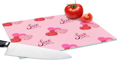 Glazen Snijplank - 28x20 - Love - Design - Liefdes cadeau - Snijplanken Glas