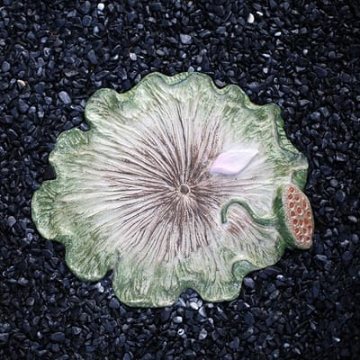 Stapstenen Tuin - Decoratie Steen - Pad Aanleggen - Lotusblad Ontwerp - 35 cm - Naturel