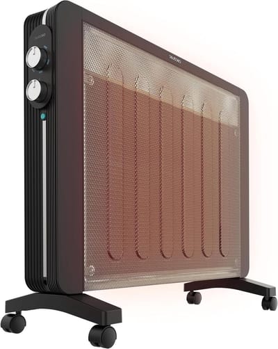 Elektrische Kachel - Verwarming Mica - Ruimte Verwarmen - Snelle Gelijkmatige Warmte - 25 m² - Zwart