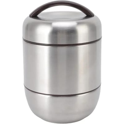 Lunchbox, Isolatie Bento Lunchbox 4 Laags Stapelbaar Compartiment Roestvrijstalen Lunchcontainer voor Buitenreizen, Doos gray
