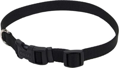 Halsband zwart medium (nek 35,5-50,8 cm) 2 cm breed