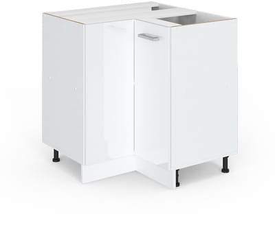 Vicco R-Line Universele hoekkast – 75.6 cm met deur, zonder werkblad Wit Hoogglans
