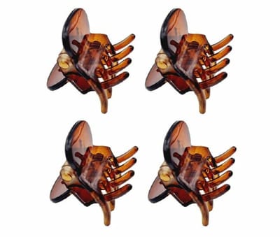 Haarsoires Haarspeld Haarklemmen 2cm – Basic Klein – Bruin – Set van 4 - Haarclip Klem - Hair Claw - voor Opsteken Haar - Hair Clip - Decoratieve Haaraccessoire