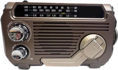 Noodradio - Manuele radio - Stroomuitval - 3-weg opladen - 18x10x6.5cm - Zwart