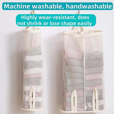 Hangende opbergzakken 2 stuks – Voor kledingkast – Multifunctioneel voor sokken, stropdassen en plastic zakken – Wand- of deurhangende organizer
