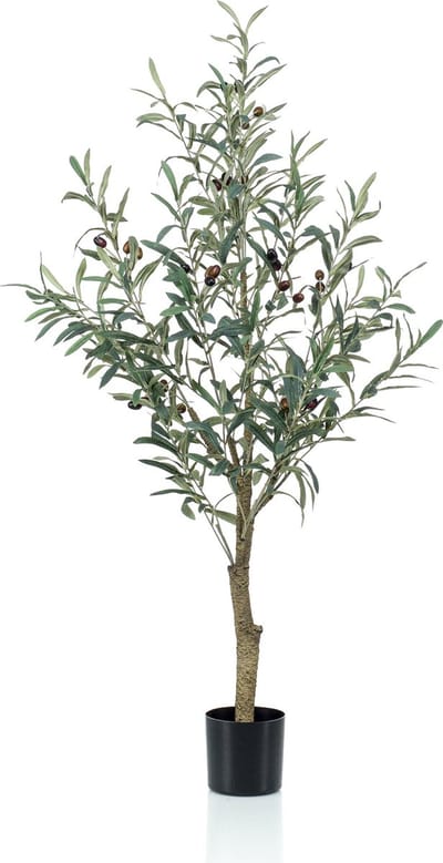 Emerald - Kunstboom Olijfboom 115cm - Kunstplant voor binnen - Kunstboom olijf - Olijfboom kunst