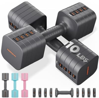 Verstelbare halterset - 2-delige set met gewichten van 2/4/6/8/4,5 kg voor thuisgymnastiek