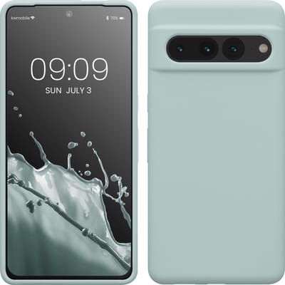 kwmobile telefoonhoesje geschikt voor Google Pixel 7 Pro - Hoesje met siliconen coating - Smartphone case in cool mint