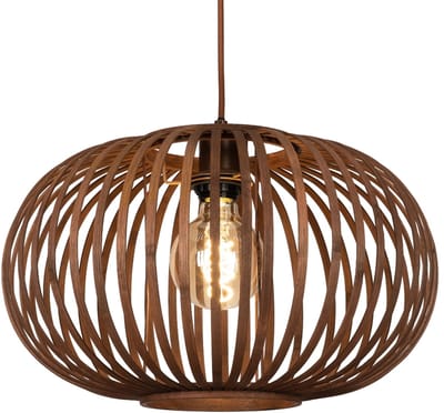 Lumidora Hanglamp 75681 - WILLEMIJN - E27 - Bruin - Riet