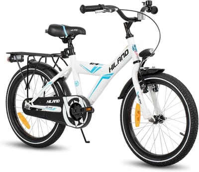 Kinderfiets 16 of 18 inch voor Jongens en Kinderen (4-7 jaar) met Zijwieltjes en Dubbele Rem