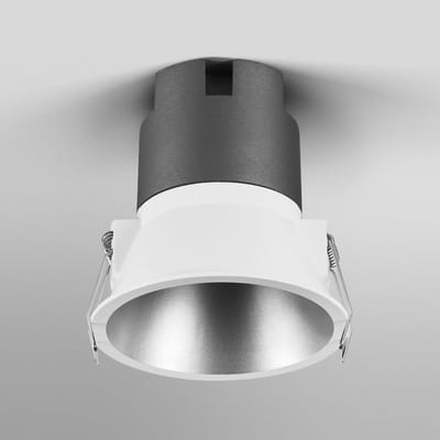 OSRAM SPOT TWIST inbouwdownlight, zilver, 10W, 800lm, 840 WT, 93mm diameter, koud witte lichtkleur, tot 90% energiebesparing t.o.v. halogeen downlights, eenvoudige installatie, 4000K.