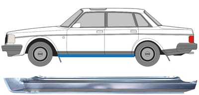 Volledige dorpel voor Volvo 240 1975-1993 / Links