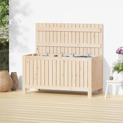 Opbergbox Tuin - Tuinmeubel Kussenbox - Tuinspullen Opbergen - Massief Vurenhout - 115 cm Breed - Houtkleur