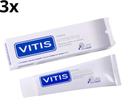 Vitis Whitening Tandpasta - 3 x 75 ml - Voordeelverpakking