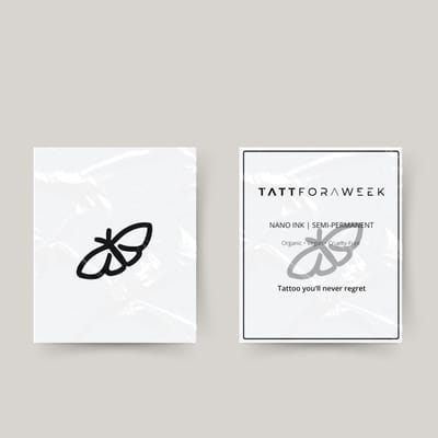 Tijdelijke tattoo kleine vliegende vlinder | Neptattoo volwassenen | Tijdelijke tattoo voor volwassenen | Temporary tattoo | Plaktattoos voor volwassenen | Neptattoos | Probeer zorgeloos een tattoo | tattforaweek