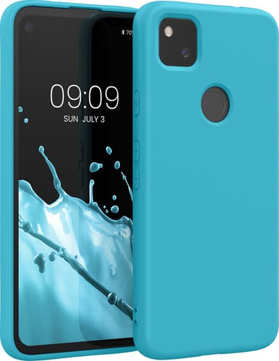 kwmobile telefoonhoesje geschikt voor Google Pixel 4a - Hoesje voor smartphone - Back cover in ijsblauw