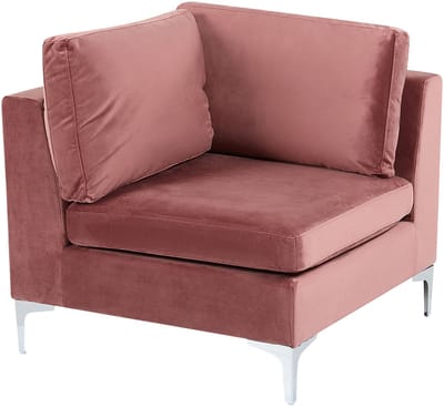EVJA - Hoekstuk - Roze - Fluweel