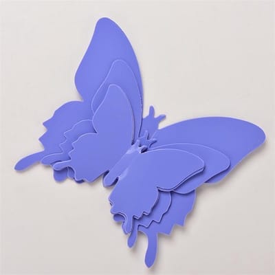 3d muurstickers | vlinder |effen | kinderkamer | babykamer | decoratie | 12 stuks | paars