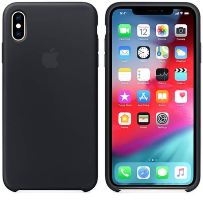 Silicone Backcover voor de Apple iPhone Xs Max - Zwart