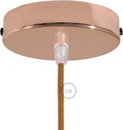 Metalen plafondkap Ø12cm - koper