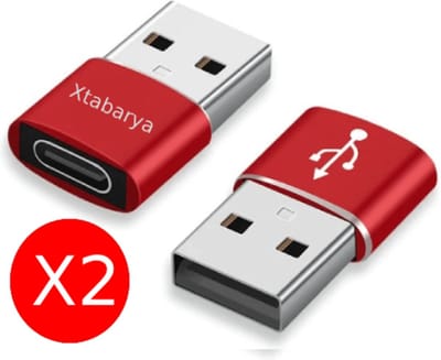 2X Usb Type C Adapter Usb 3.0 Type A Male Naar Usb 3.1 Type C Vrouwelijke Converter Usb C Opladen Data transfer Adapter rood