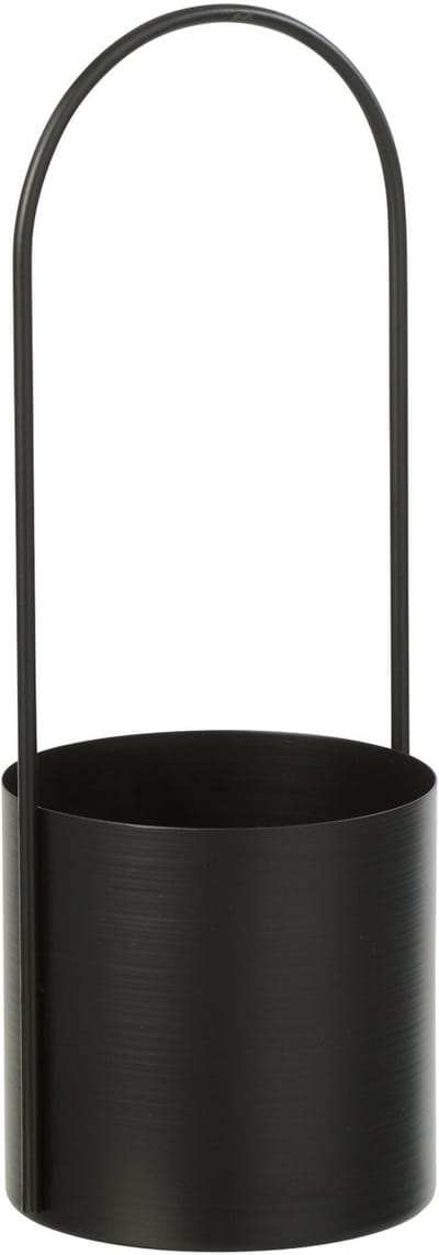 J-Line bloempot - ijzer - zwart - medium